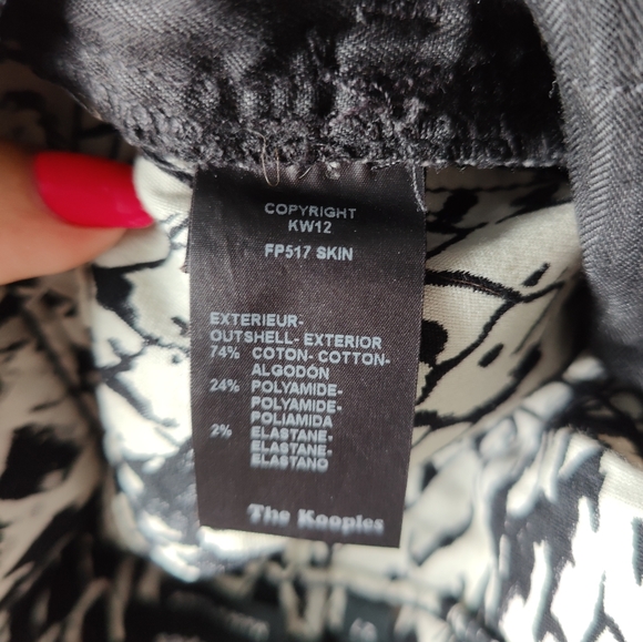 The Kooples Black and White Printed Jeggings Jeans - Picture 13 of 14